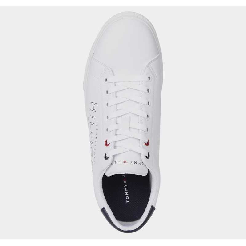 Tenis Tommy Hilfiger Pu Vulc Blanco Marino Original Para Hombre image number null