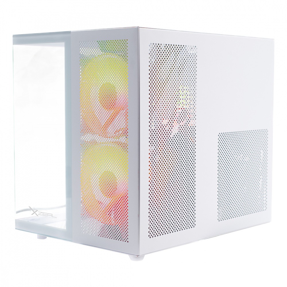 Gabinete Xzeal CXi1, Mini-Tower, Micro-ATX/Mini-ITX, USB 2.0/3.0, sin Fuente, 3 Ventiladores Instalados, Blanco image number null