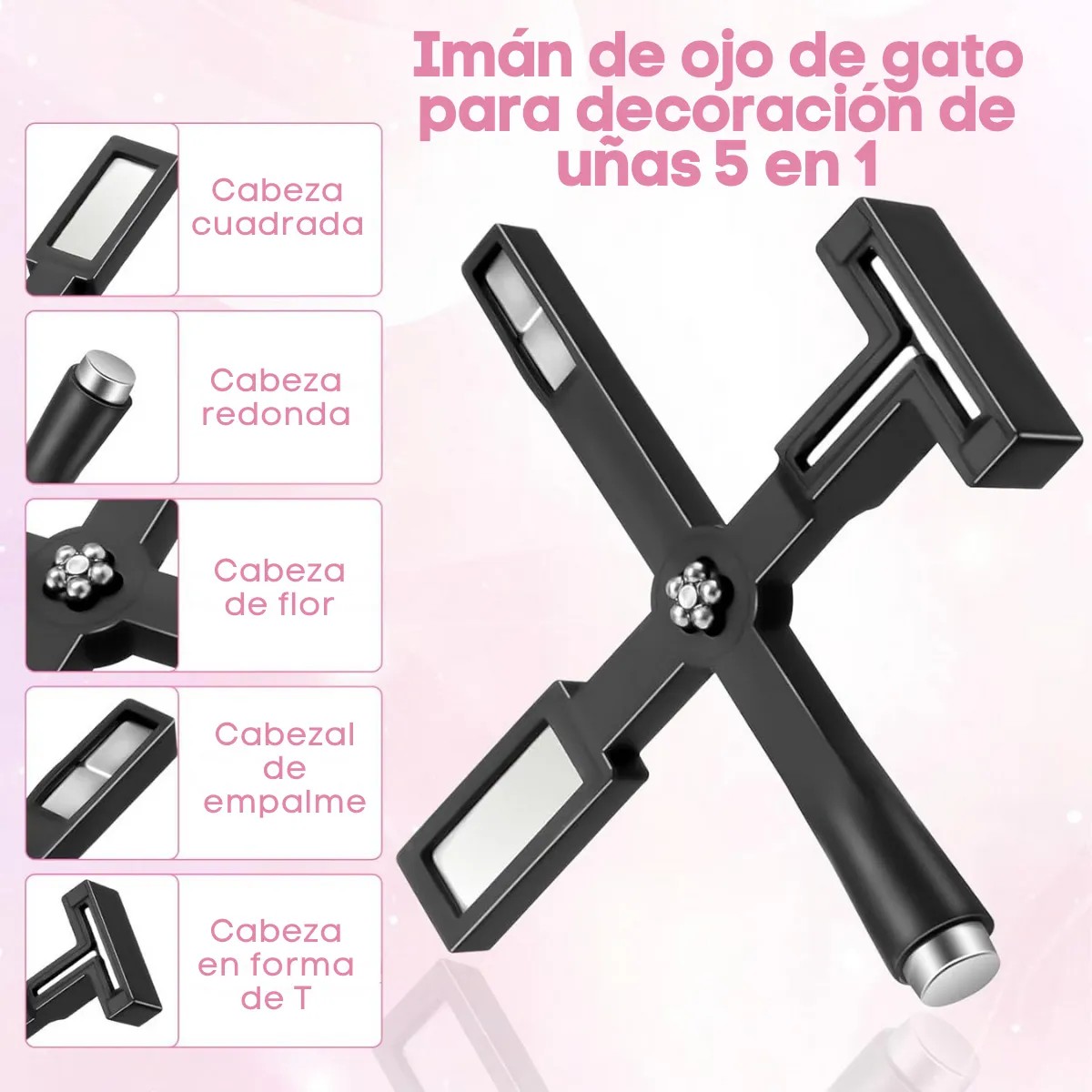 Im&aacute;n 5 En 1 Efecto Ojo De Gato U&ntilde;as Decoraci&oacute;n Manicura image number null