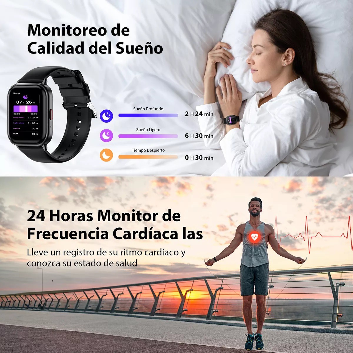 Reloj Inteligente Smartwatch Bluetooth Llamada Alexa Negro. image number null