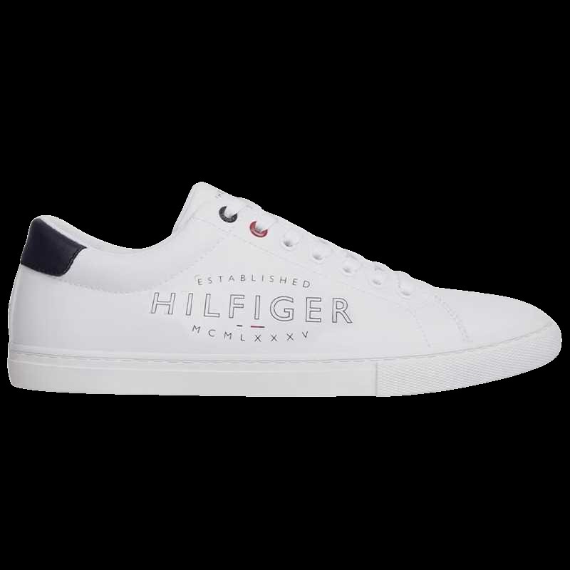 Tenis Tommy Hilfiger Pu Vulc Blanco Marino Original Para Hombre image number null