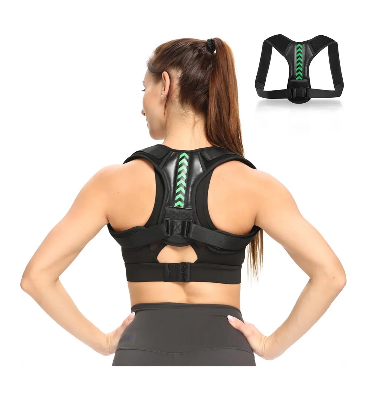 Corrector Postura Espalda Para Hombre Y Mujer Ajustable Faja S Negro Malubero image number null
