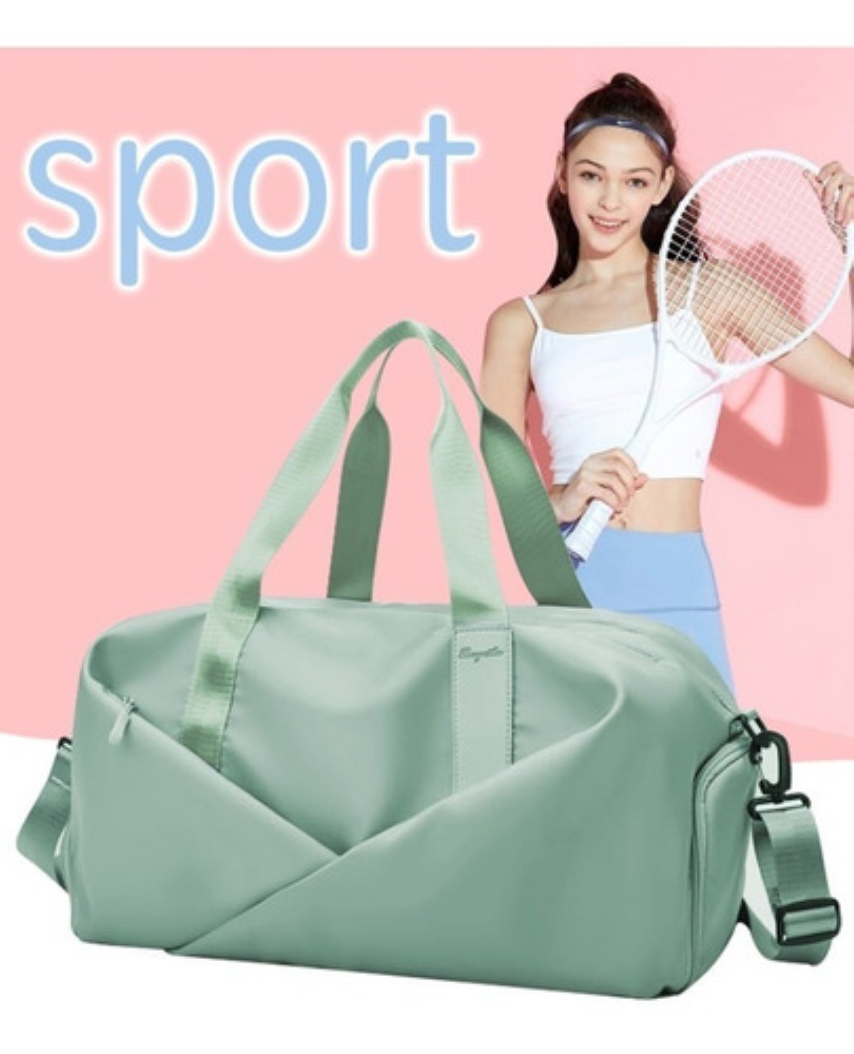 Maleta Deportiva Mochila Gimnasio Bolsa Gym Ejercicio Bolso Negro image number null