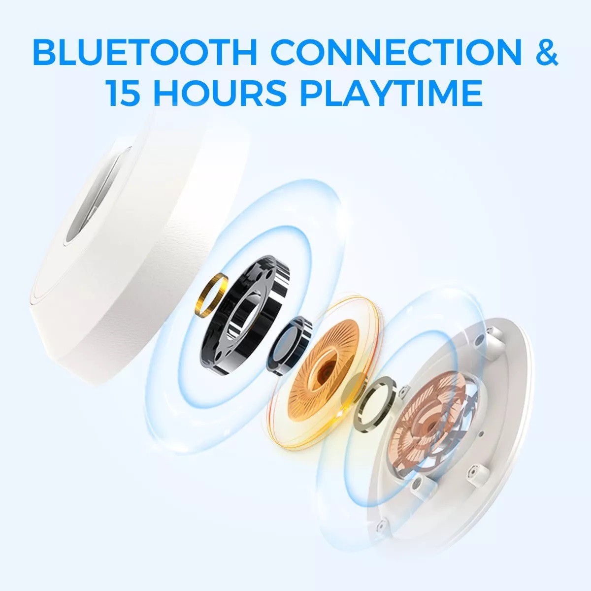 Aud&iacute;fonos Inal&aacute;mbrico Bluetooth Diadema Plegable Con Rgb Luz Blanco. image number null