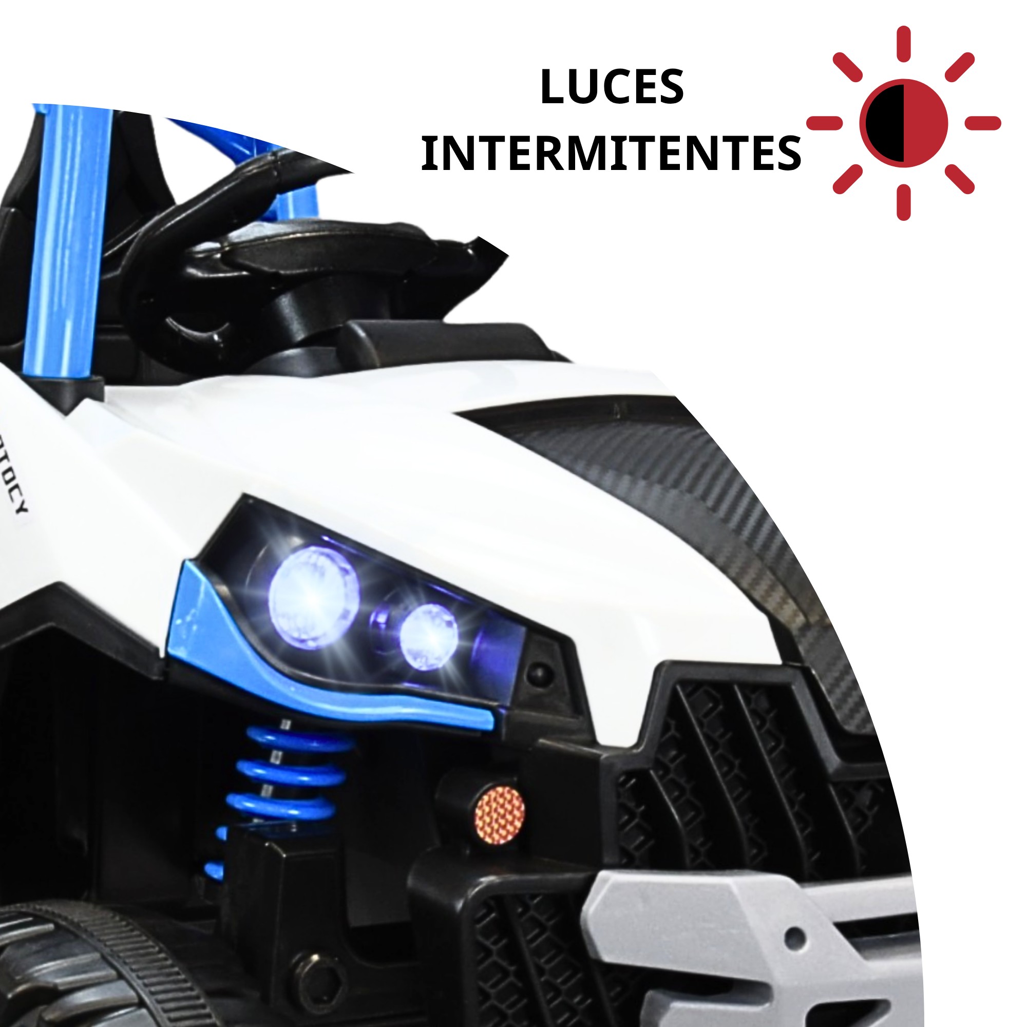 Montable El&eacute;ctrico para Ni&ntilde;os 4x4 Luz Sonido Bluetooth Control Remoto 12v - Azul image number null