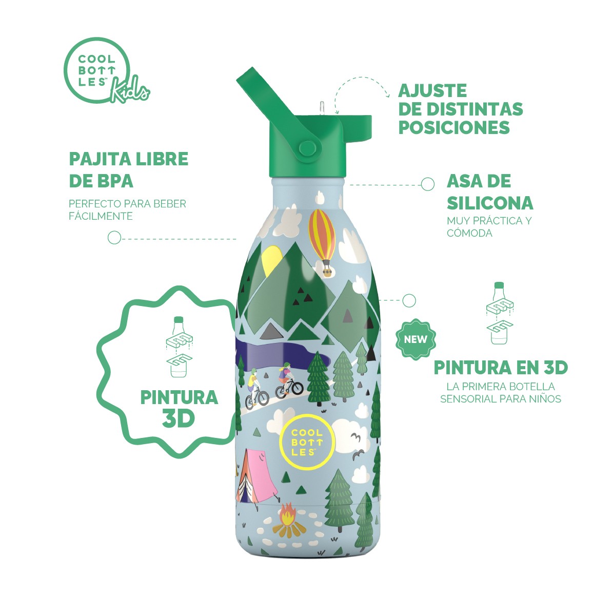 Cool Bottles Botella Termo Kids Outdoor Adventure 500 Ml image number null