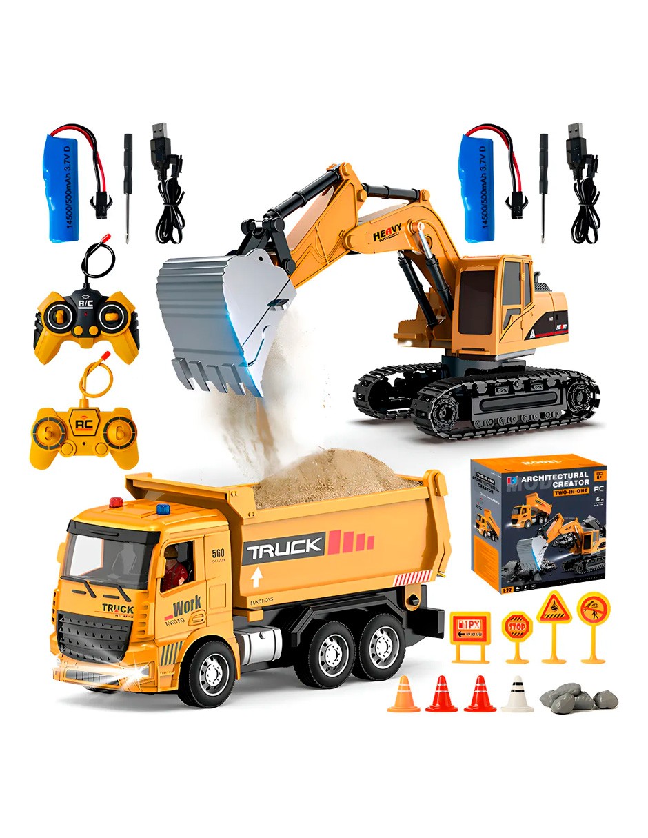 Petukita Box &ndash; Excavadora RC 2-en-1 Potente y Divertida a control Remoto image number null