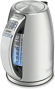 A Cuisinart CPK-17 PerfecTemp Tetera el&eacute;ctrica inal&aacute;mbrica de acero inoxidable de 1.7 litros image number null