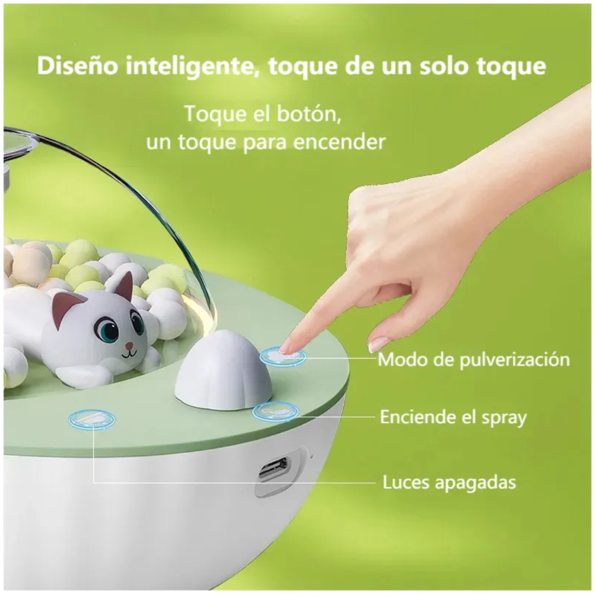 Humidificador De Aire Difusor De Aroma El&eacute;ctrico 220ml Beige image number null