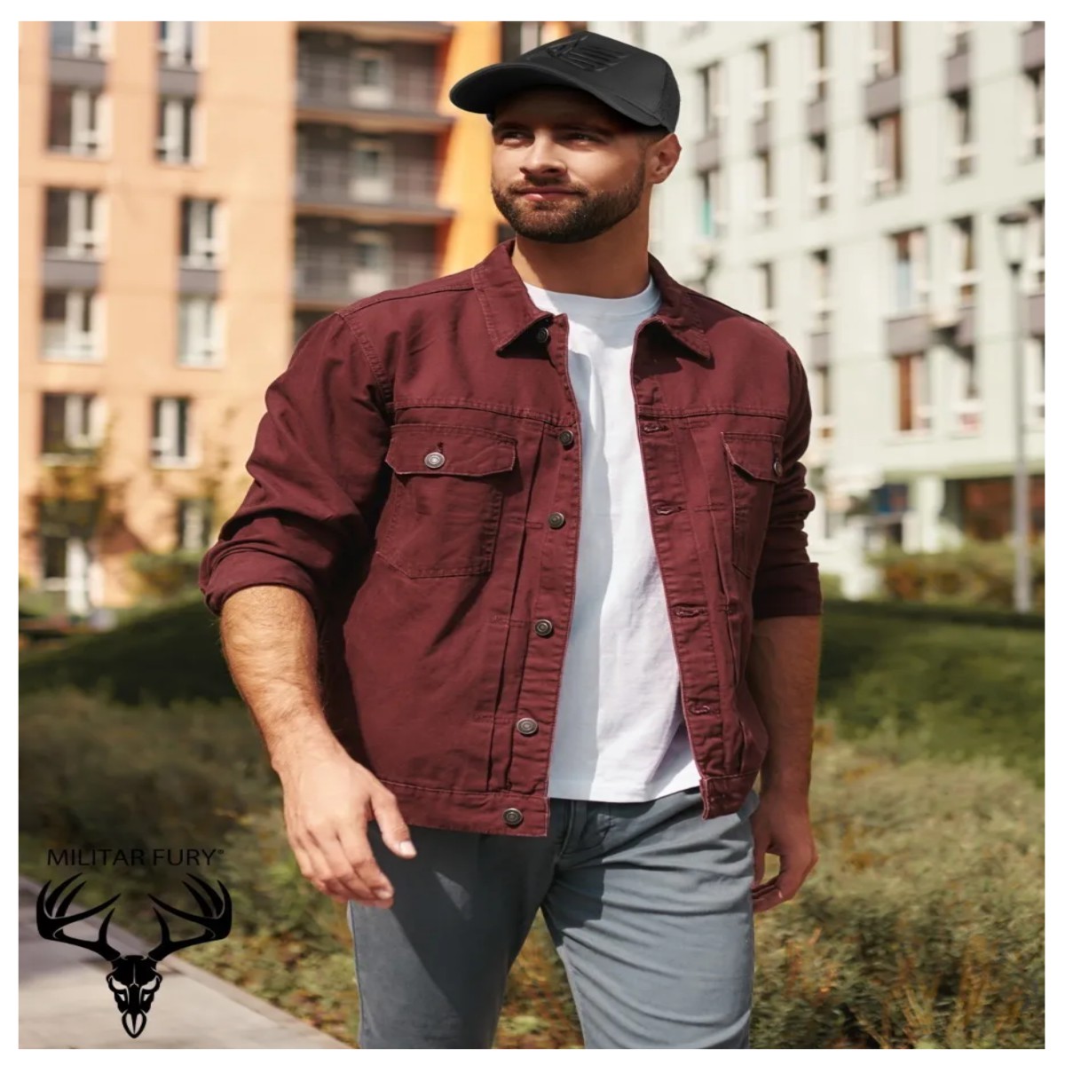 Gorra Militar Hombre. Negro image number null
