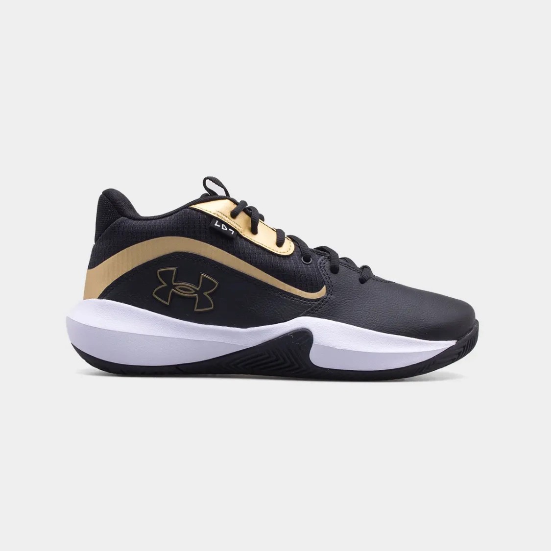 Tenis Under Armour Lockdown Negro Dorado Original Para Hombre image number null