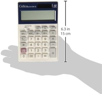 A Celica CA-018-12 Calculadora de Escritorio, 12 D&iacute;gitos con Tecla de Ra&iacute;z Cuadrada, Memoria de 3 Teclas. image number null