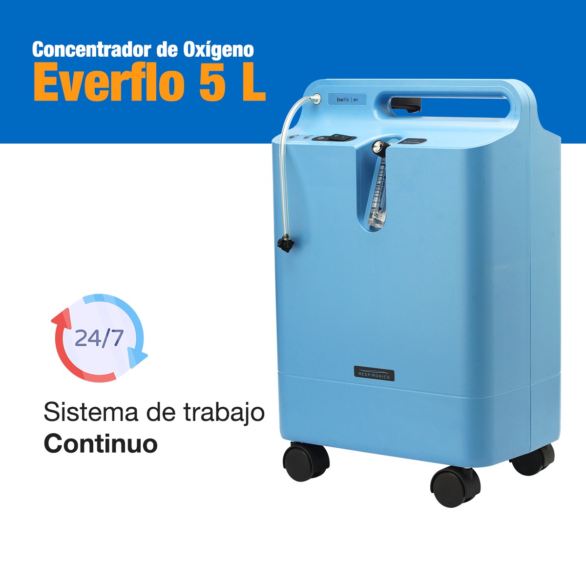 CONCENTRADOR DE OX&Iacute;GENO 5 L EVERFLO PHILIPS image number null