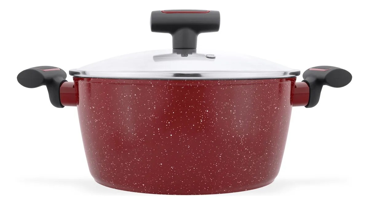 Bater&iacute;a De Cocina Foode 2.5mm Antiadherente 8 Pz Inducci&oacute;n Rojo image number null