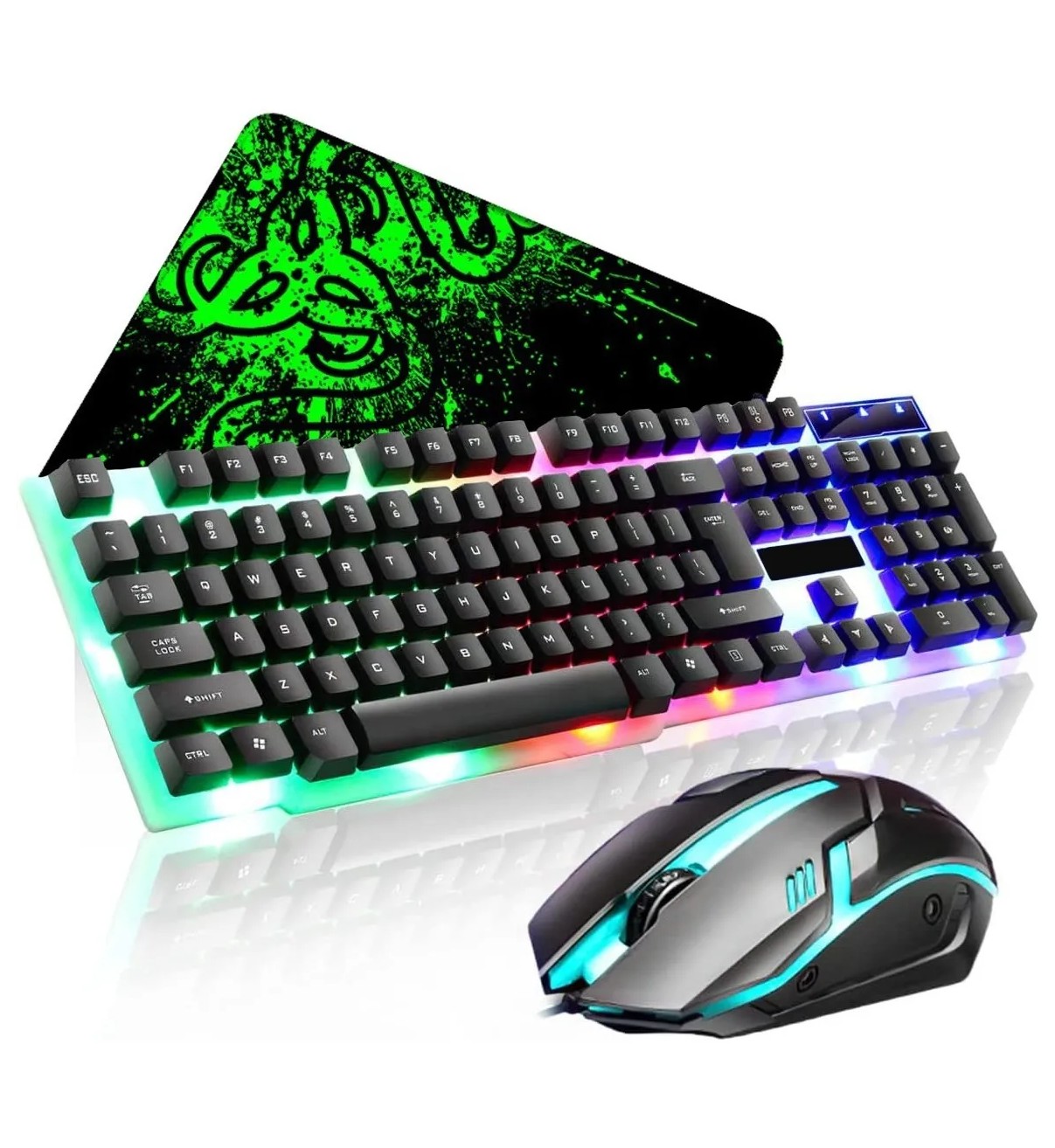 Kit Teclado Mouse Game Profesional Malubero Alfombrilla De Rat&oacute;n Usb image number null