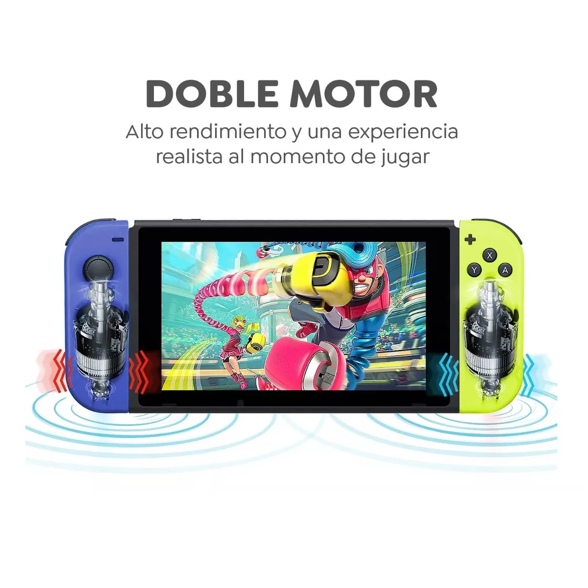 Set de control inal&aacute;mbrico Nintendo Switch Joy-Con (L)/(R) Ne&oacute;n azul y amarillo ne&oacute;n. image number null