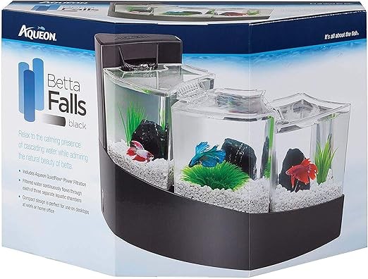 Aqueon Kit Pecera para pez Betta, Negro, 16.93" x 10.95" x 11.42". image number null