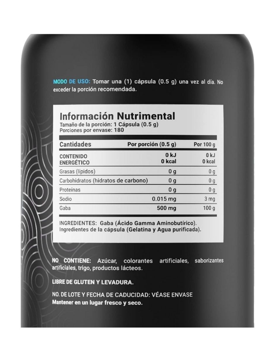 Gaba De 180 C&aacute;psulas De 500mg. Pure Gaba B Life image number null