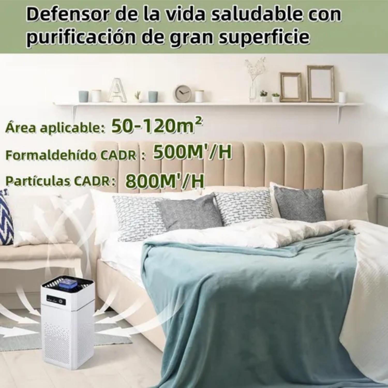 Purificador De Aire Hepa Para Casa Purificador Aire Port&aacute;til Blanco image number null