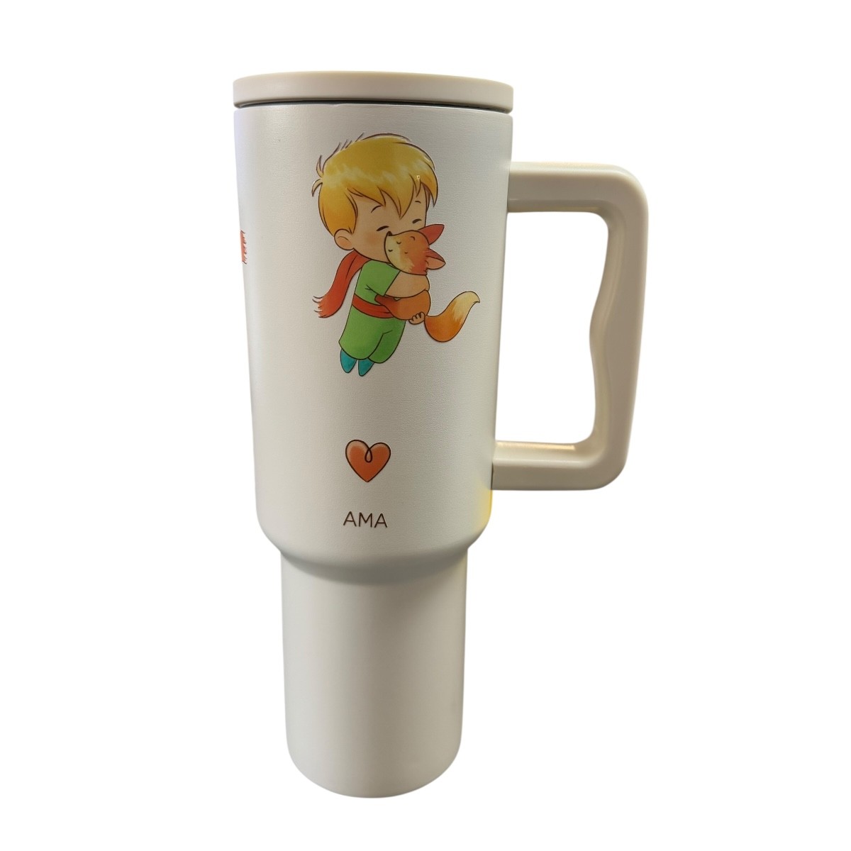 Termo de acero inoxidable blanco mate, El principito, de 1.2 litros image number null