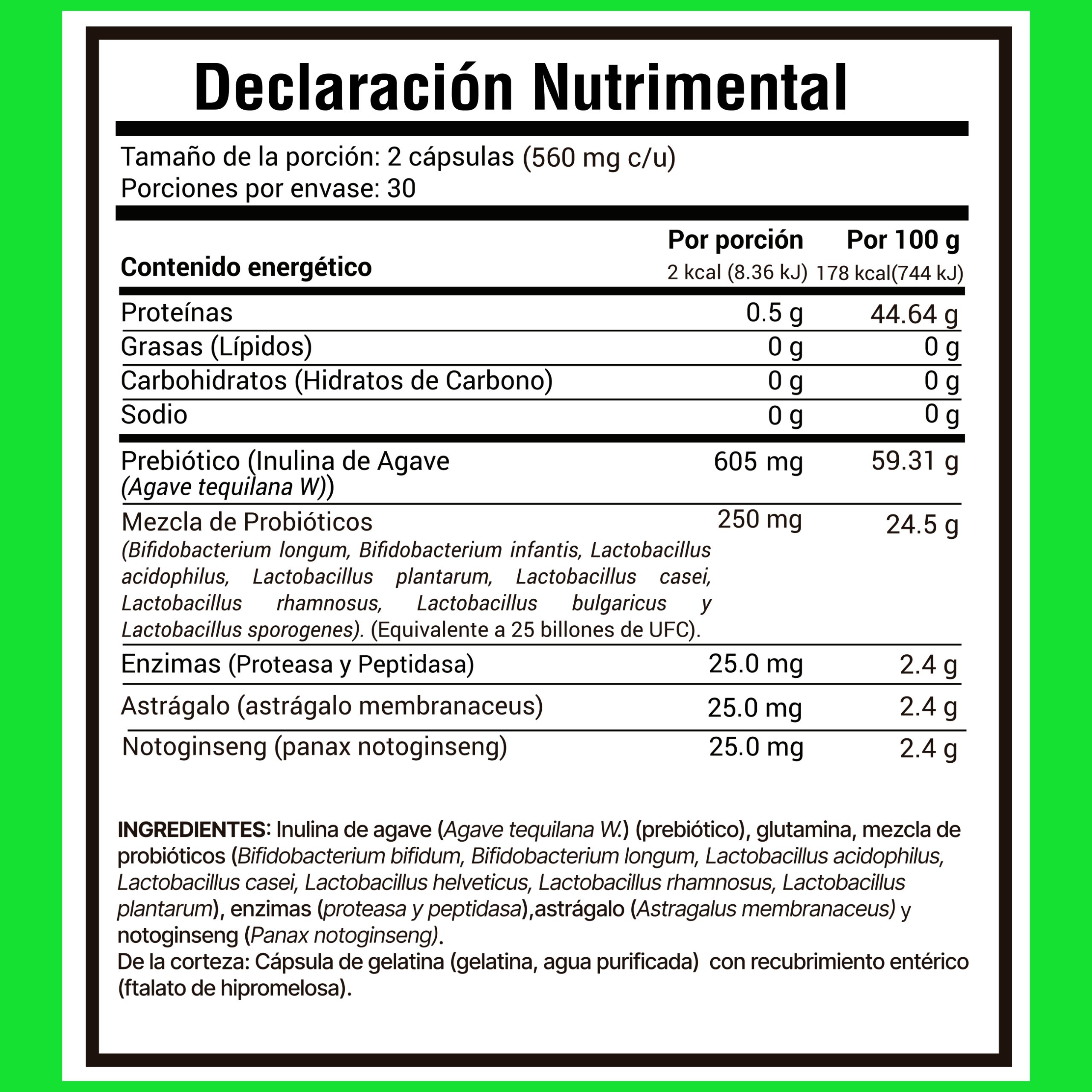 Amarte Labs Probi&oacute;ticos Enzimas Digestivas Salud Intestinal image number null
