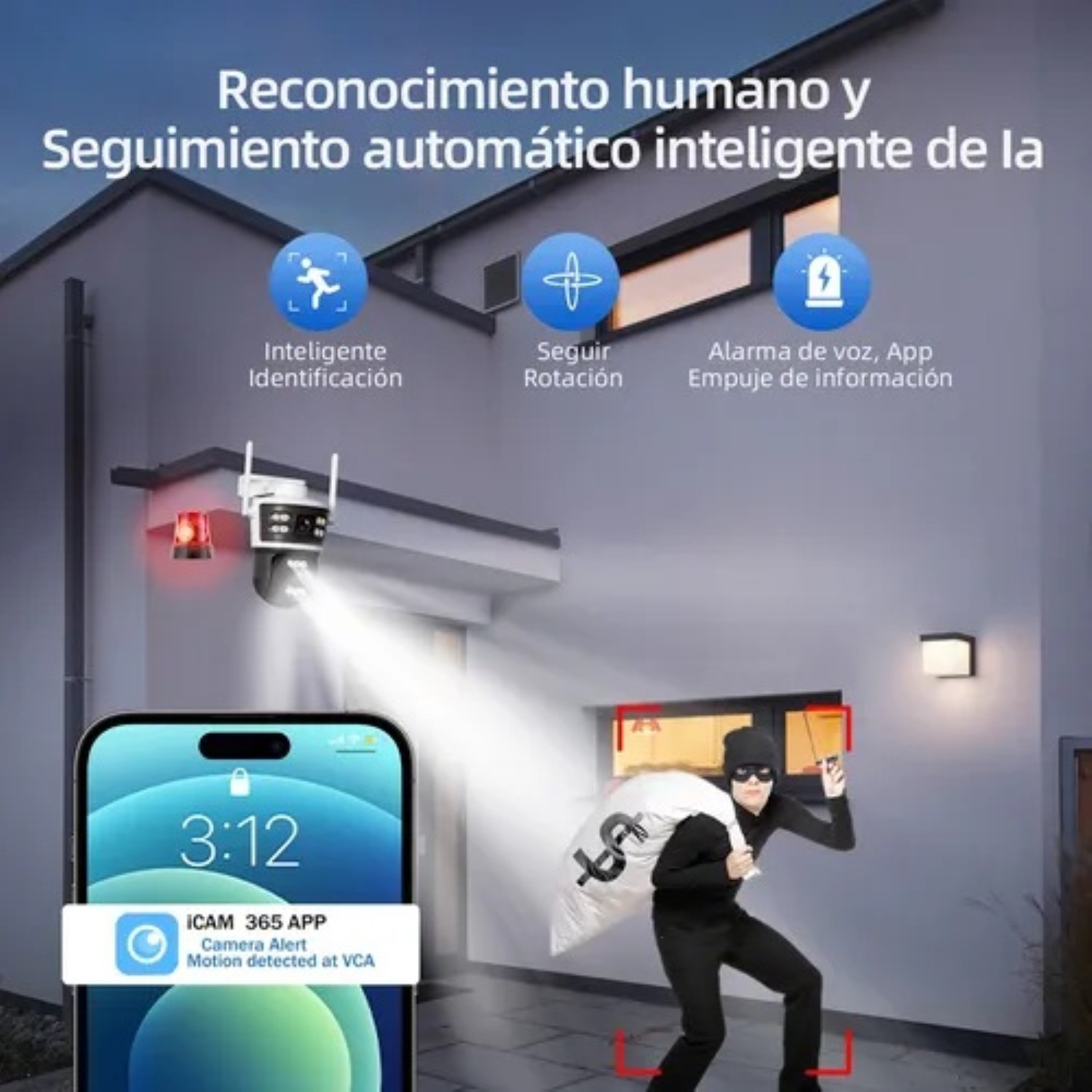 C&aacute;mara De Seguridad Wifi Exterior Resoluci&oacute;n 2mp Negro image number null