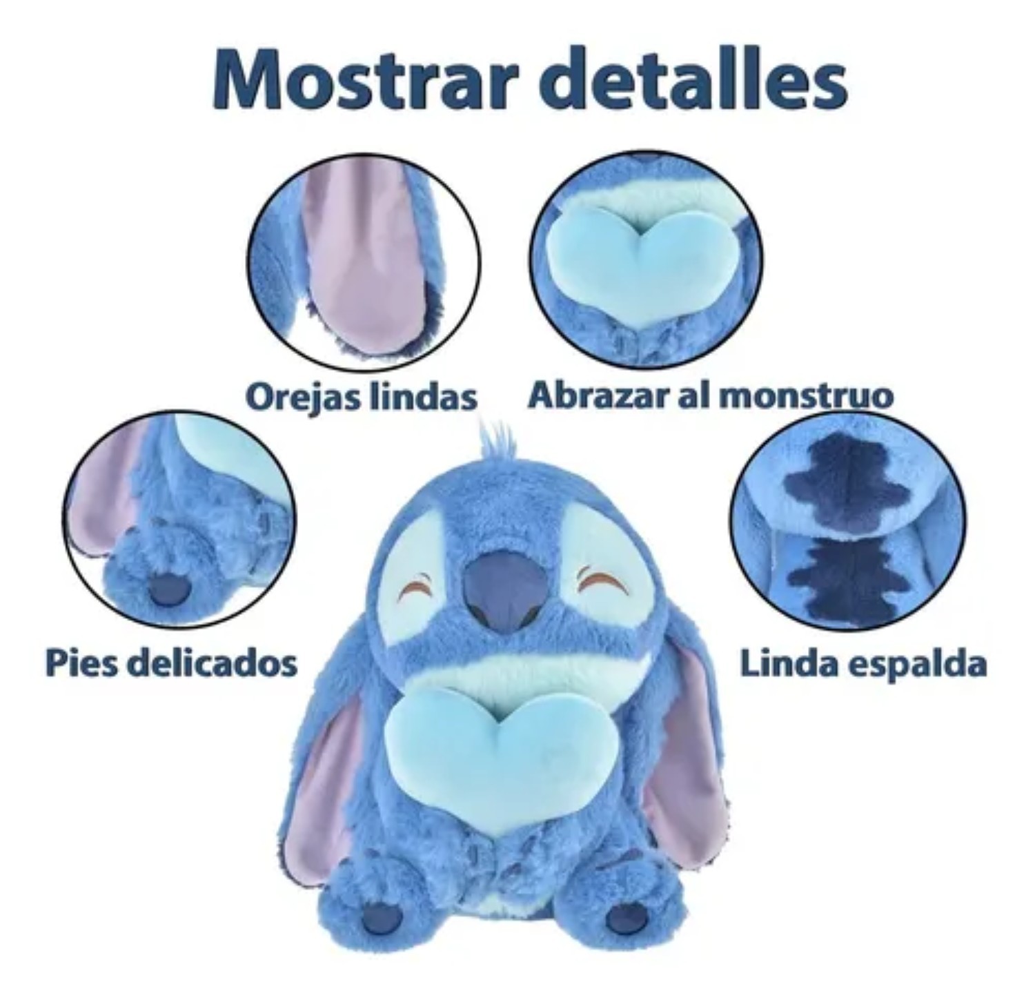 Stitch Peluche Juguetes Corazon Azul image number null