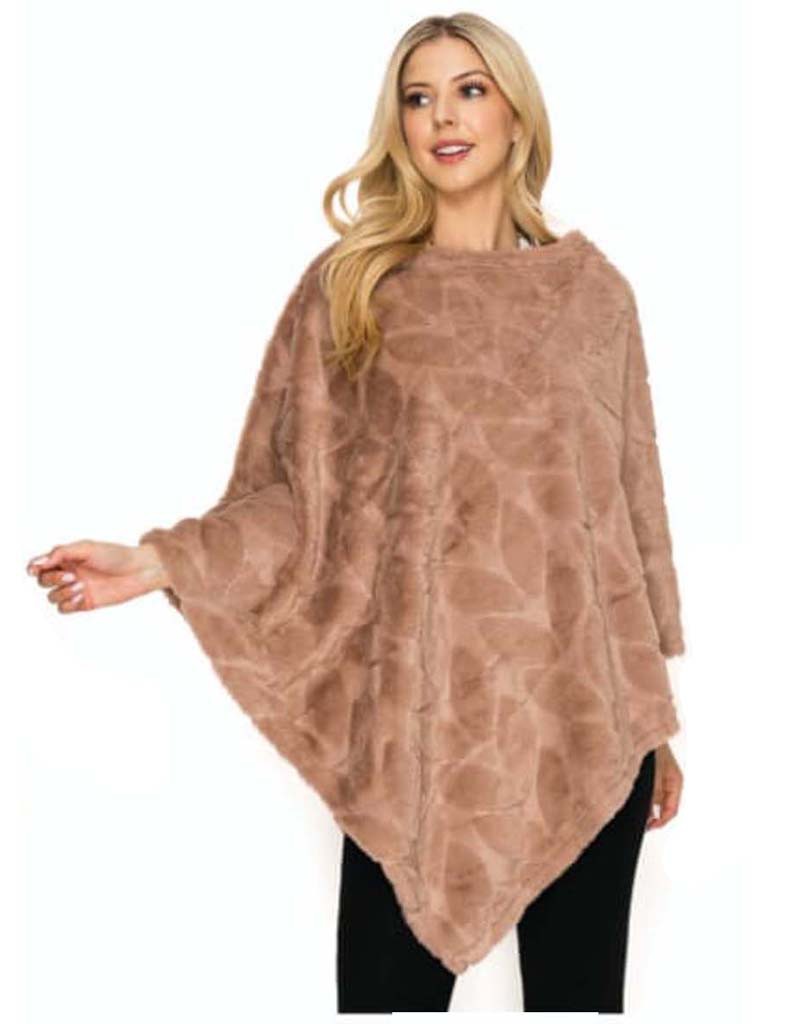 PAQUETE 6 PIEZAS PONCHO DE PELUCHE ESTAMPADO DE HOJAS image number null