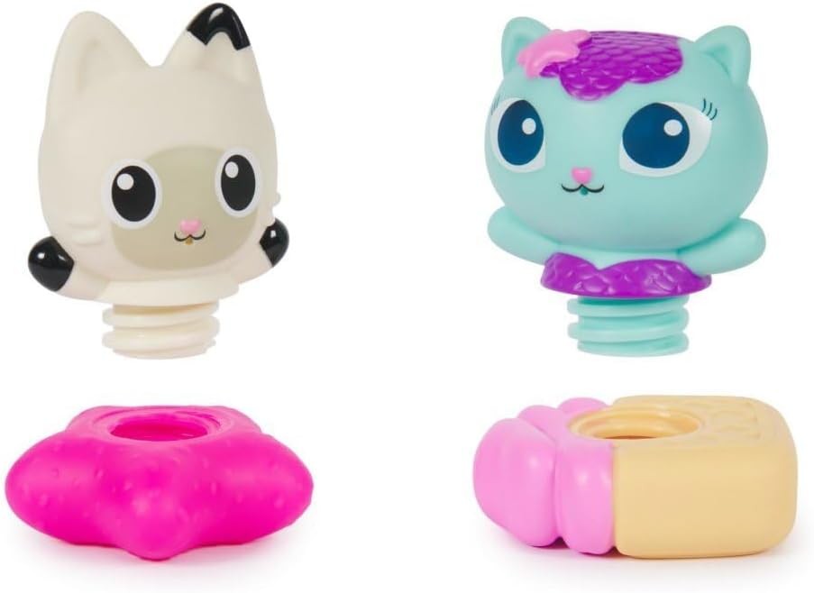 Gabby's Dollhouse Cat Bath Squirters, Mercat y Pandy Paws Juguetes Flotantes Ba&ntilde;o image number null