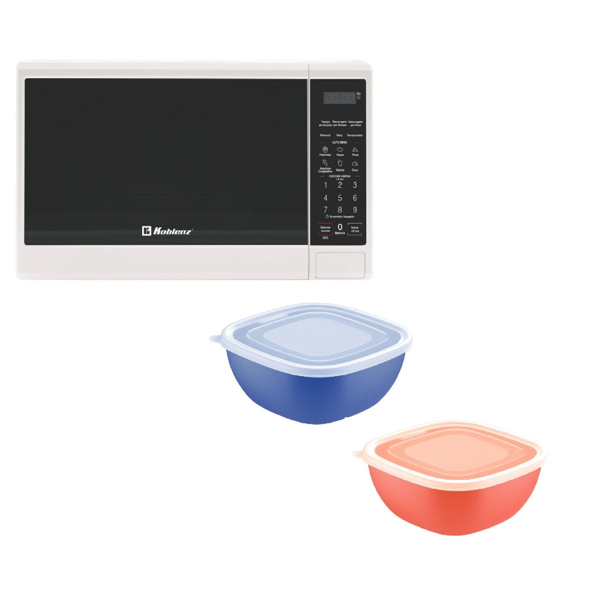 Horno de Microondas Koblenz 0.7 Pies Blanco + Dos Toppers Tramontina de Regalo ENDY image number null