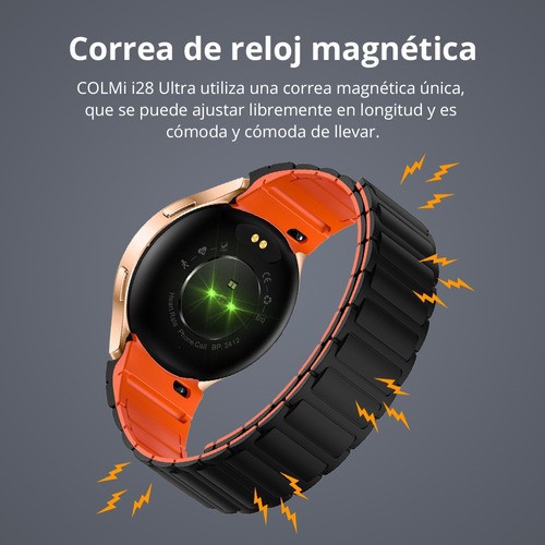 Colmi I28 Ultra Ai Smartwatch Amoled Reloj Inteligente Call negro naranja dorado image number null