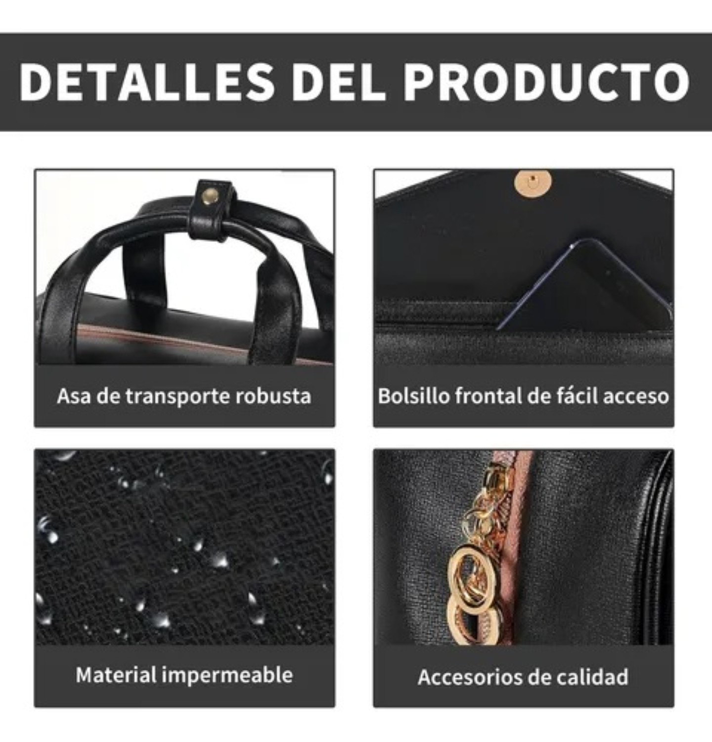 Neceser Cosmetiquera Profesional Caja De Viaje Mujer 4 En 1 Negro image number null
