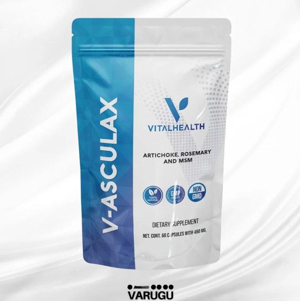 V-ASCULAX VitalHealth | Suplemento Natural con Alcachofa Romero y MSM | C&aacute;psulas para Apoyo Digestivo y Bienestar Extra image number null