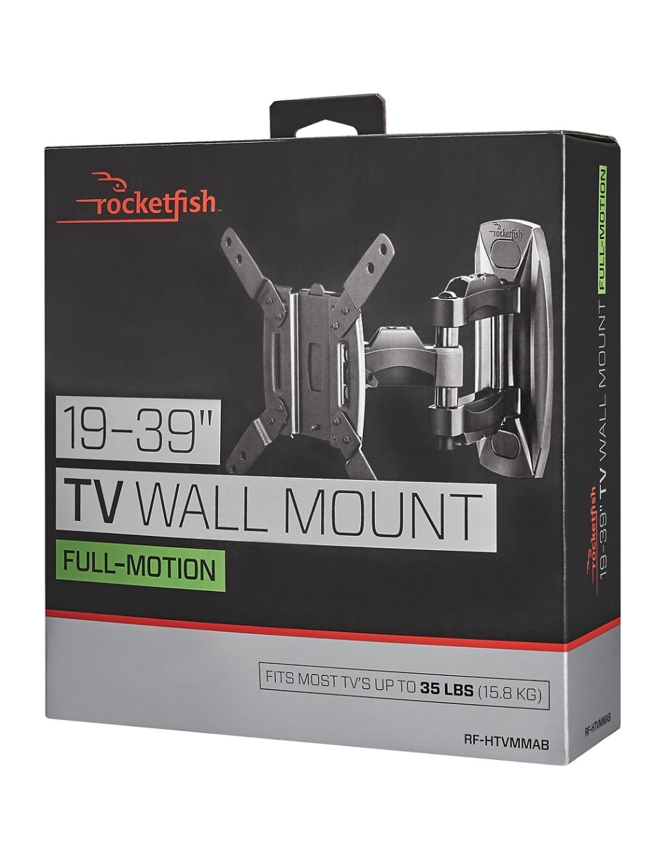 Rocketfish Soporte articulado TV 19-39" Negro. image number null