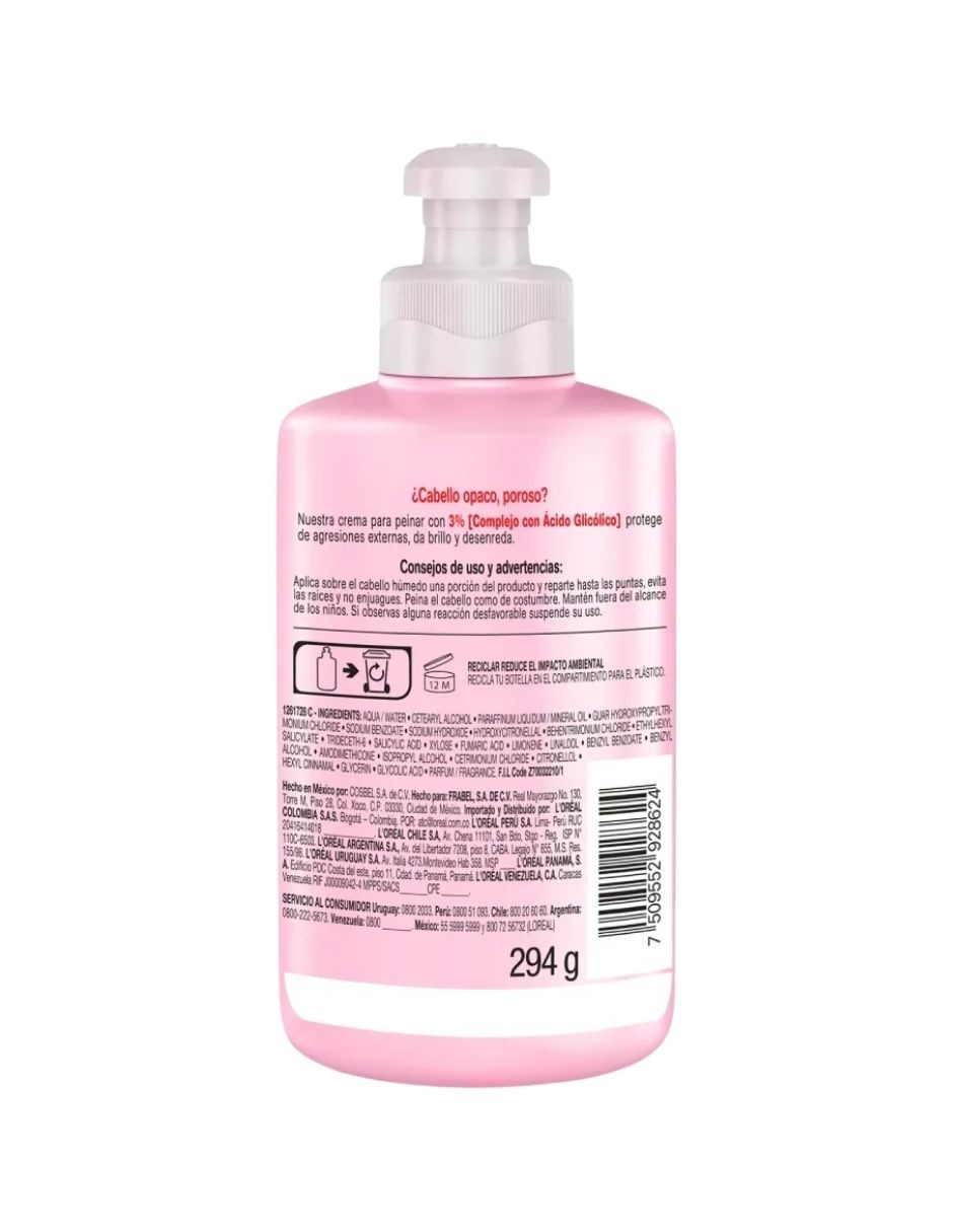 Crema Para Peinar Glycolic Gloss &Aacute;cido Glic&oacute;lico Elvive image number null