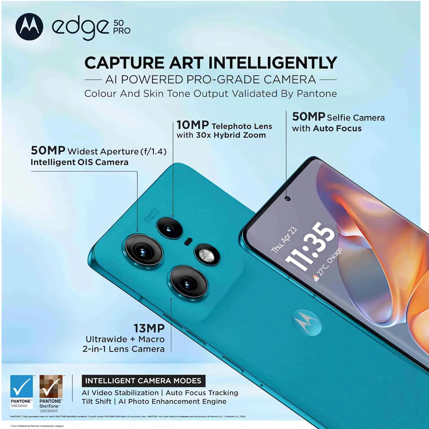 Motorola Edge 50 PRO 5G 512GB 12RAM Color Azul Nuevo Libre image number null