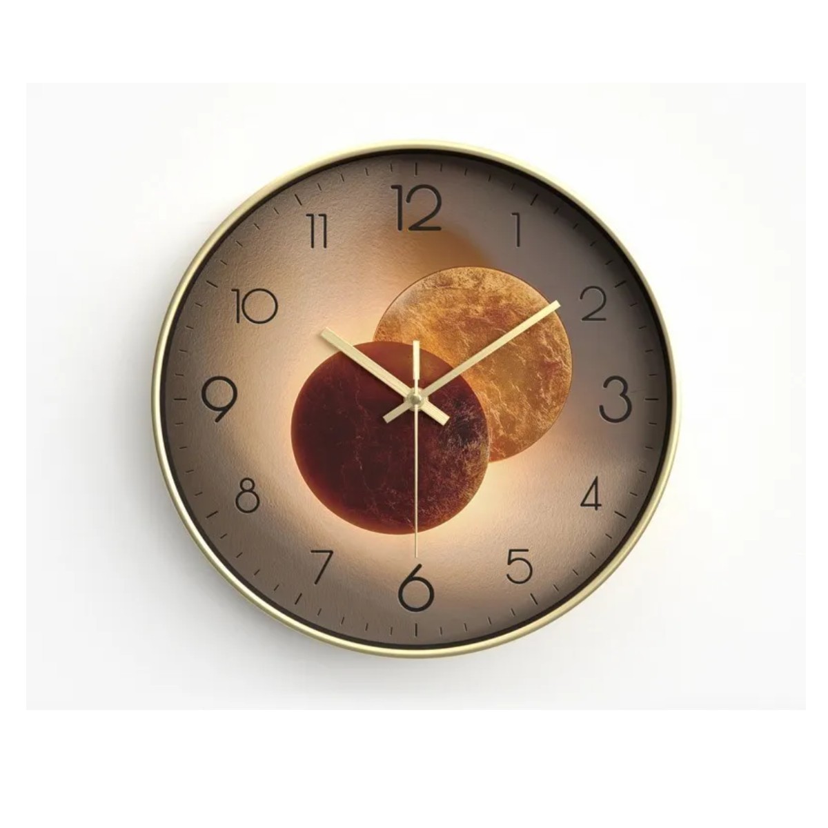 Reloj De Pared Decorativo Moderno Silencioso De 30 Cm Malubero Gradient Brown image number null