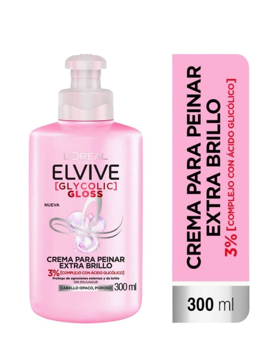 Crema Para Peinar Glycolic Gloss &Aacute;cido Glic&oacute;lico Elvive image number null