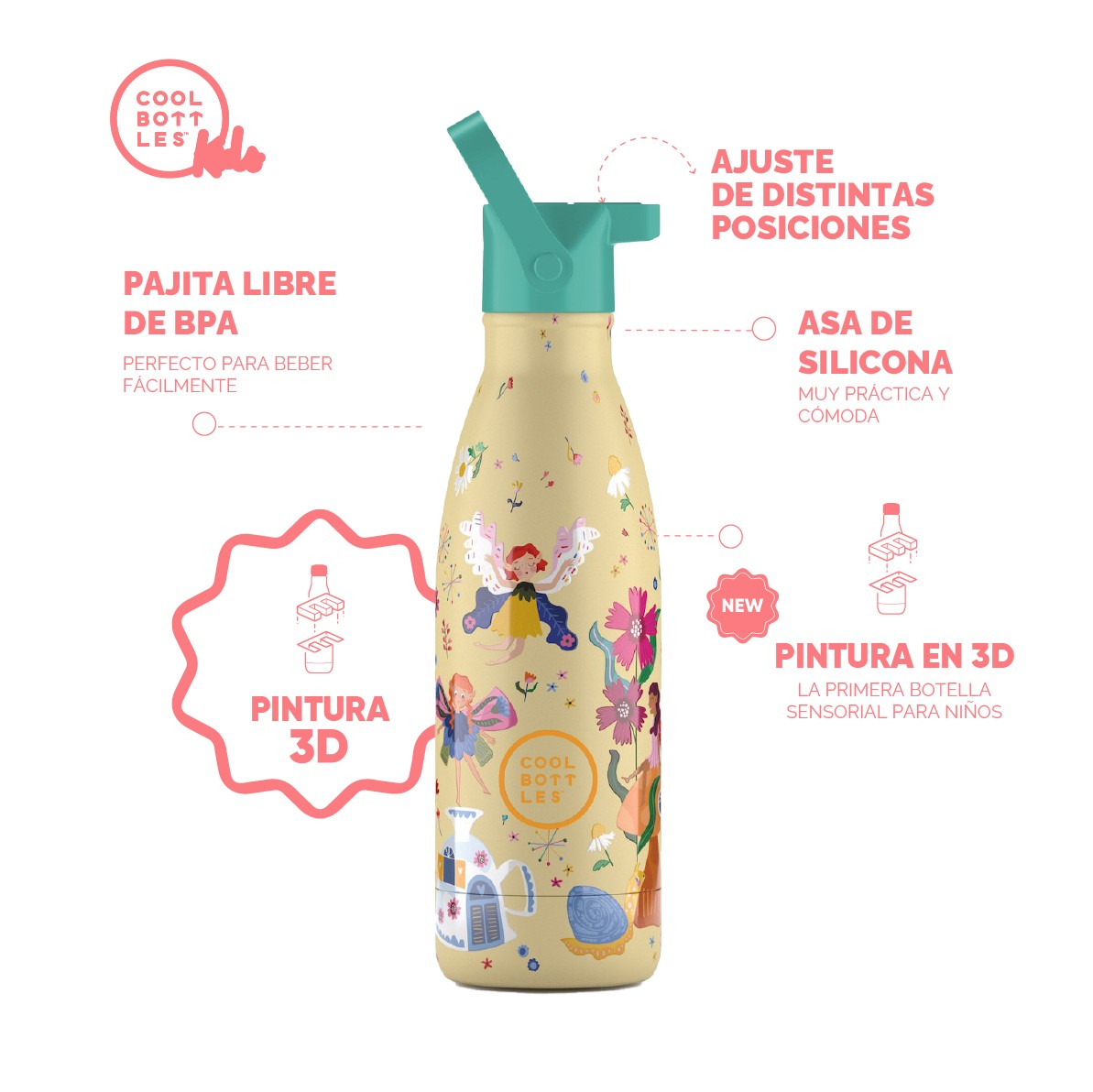Cool Bottles Botella Termo Infantil Magical Fairies 350ml image number null