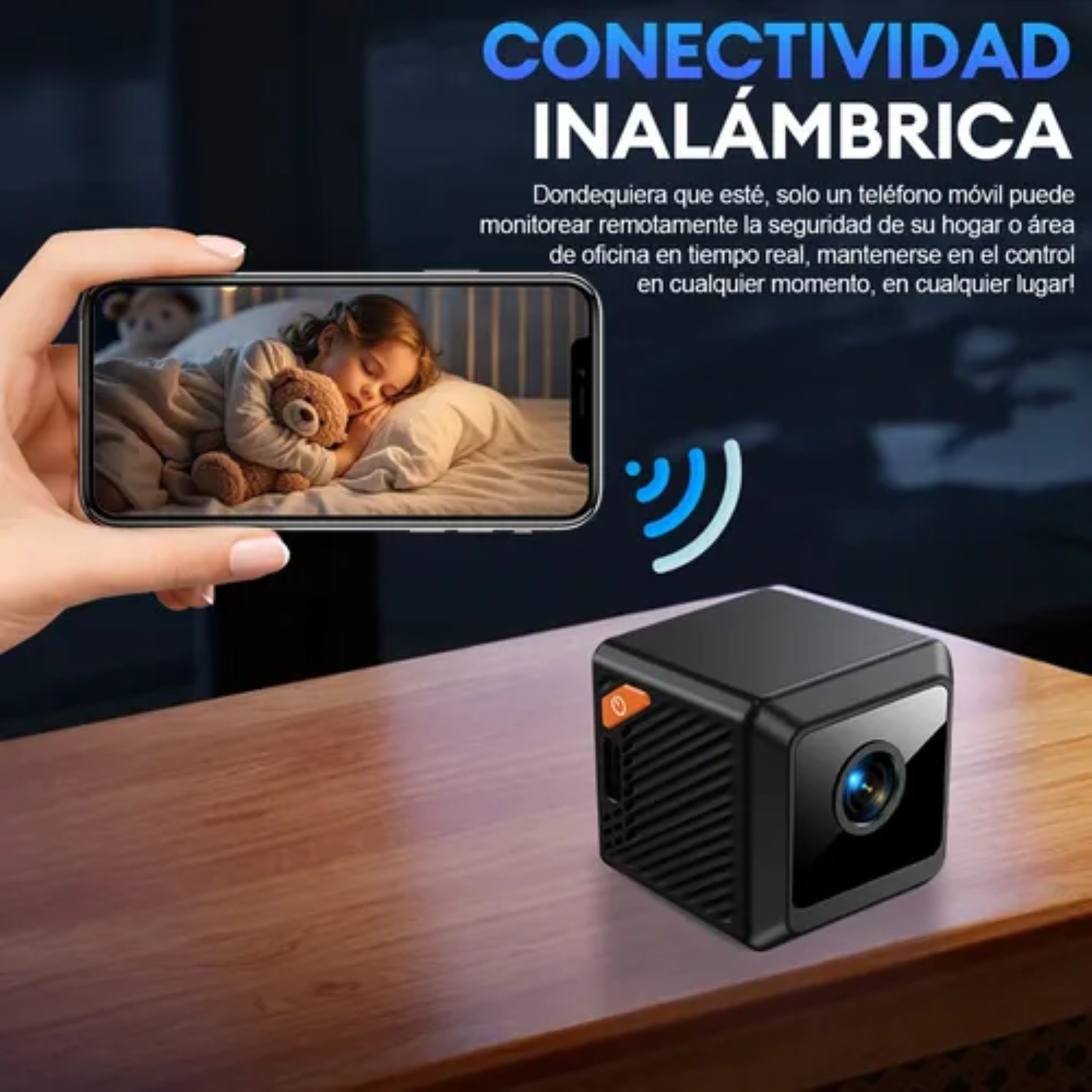 Mini C&aacute;mara Esp&iacute;a Wifi Full Hd 1080p Uhd Det Mov Y Vis Nocturna image number null