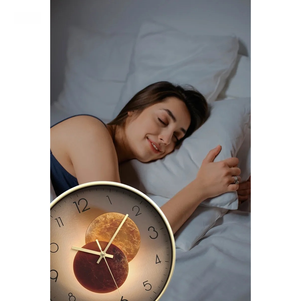 Reloj De Pared Decorativo Moderno Silencioso De 30 Cm Malubero Gradient Brown image number null