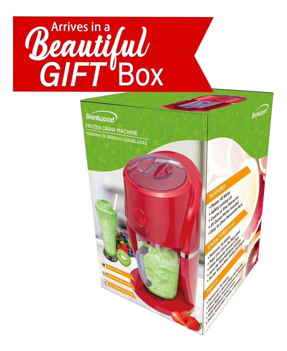 M&aacute;quina De Bebidas Margaritas, Smoothies Y Frapp&eacute; Uso F&aacute;cil Brentwood Ts1425r Rojo image number null