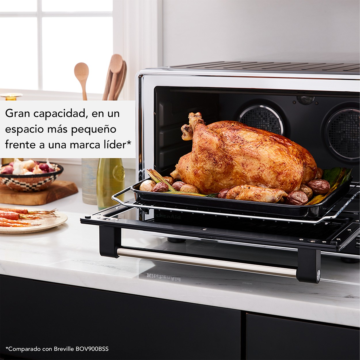 Horno El&eacute;ctrico de Mesa KitchenAid KCO224LBM con Freidora de Aire y Sonda de Temperatura image number null