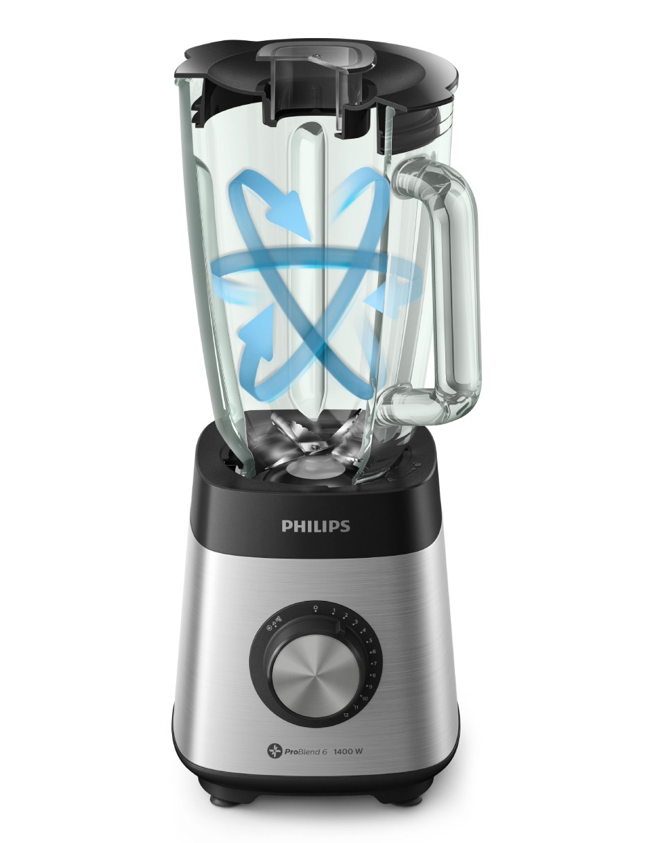 Licuadora Philips Serie 5000 de 1400 W con Jarra de Vidrio - HR2244/91 image number null