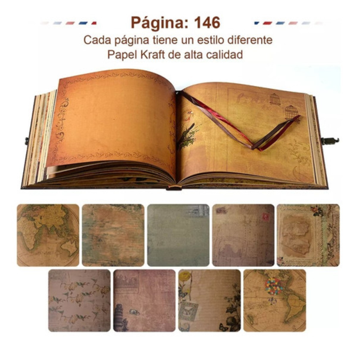 Album De Fotos Retro, con 150 Paginas Libro de aventuras image number null