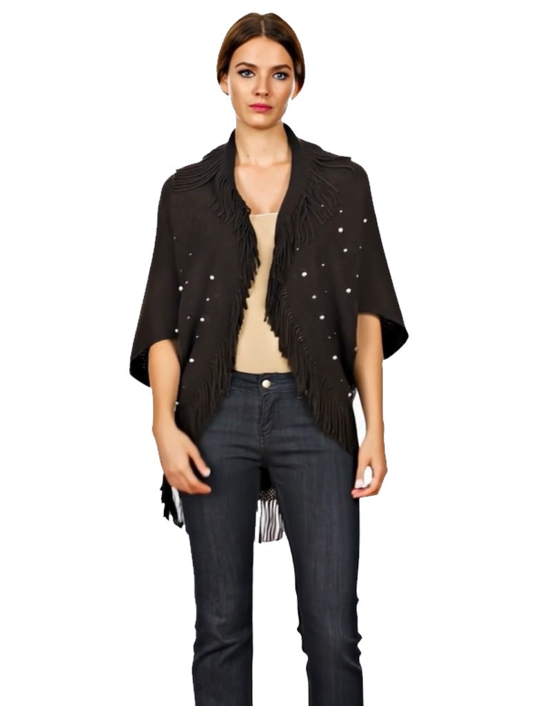 PAQUETE 6 PIEZAS CARDIGAN CON PERLAS Y FLECOS image number null
