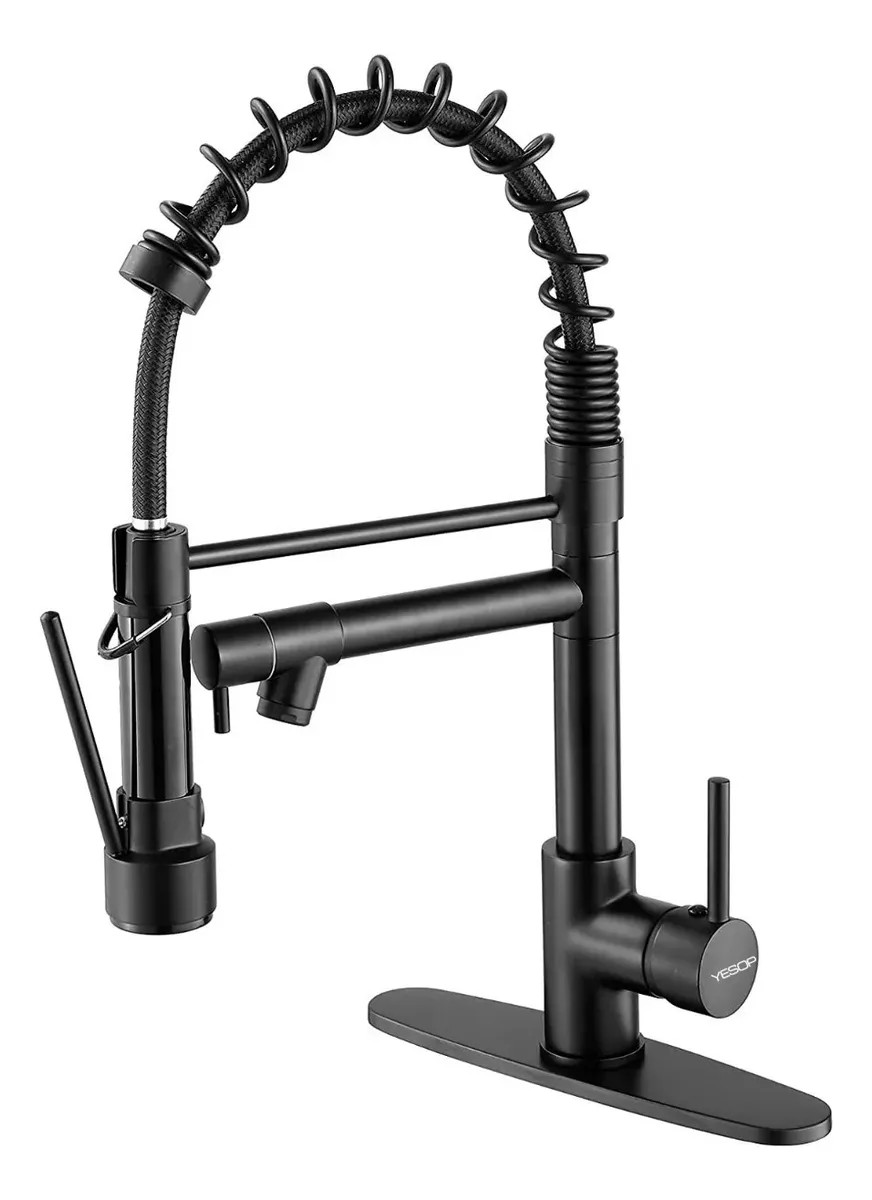 Grifo Monomando Fregadero Llave Mezcladora Para Cocina Negro image number null