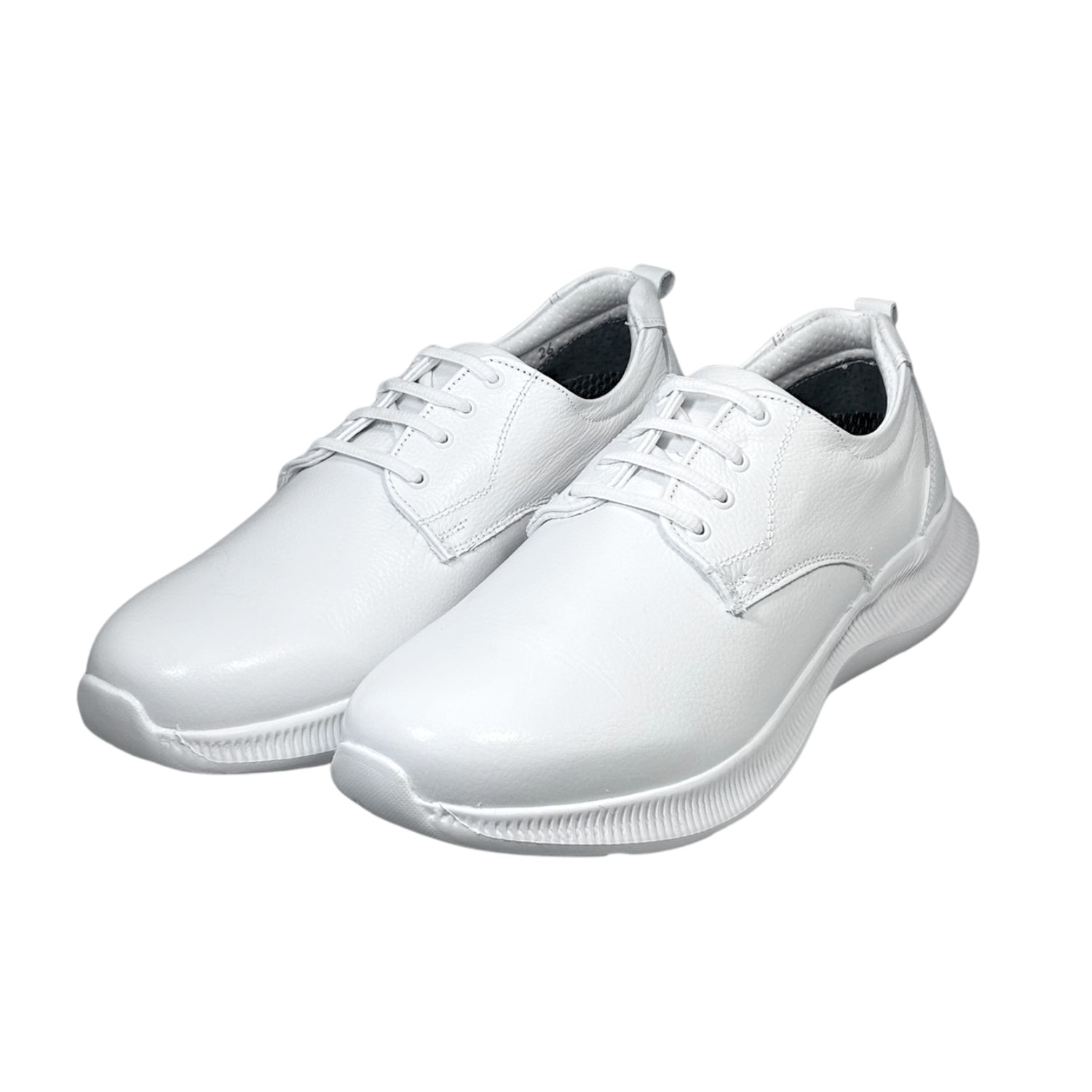Zapato Servicio Clinico Big Apple 802 Blanco Piel Agujetas image number null