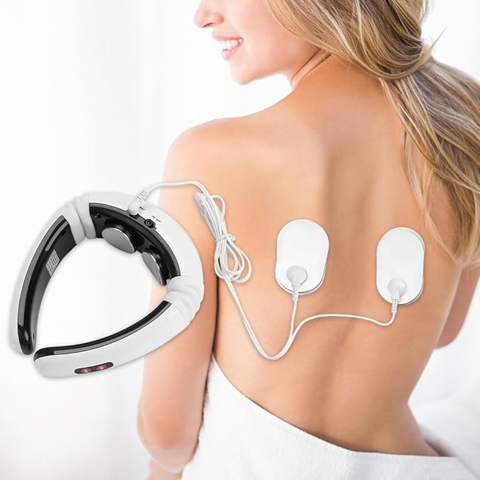 Masajeador El&eacute;ctrico De Pulso Para El Cuello, Masajeador Cervical Inteligente Multifunci&oacute;n Para Relajar El Cuello, Los Hombros Y La Espalda, Masajeador Muscular De 16 Grados De Fuerza Para Relajar. image number null