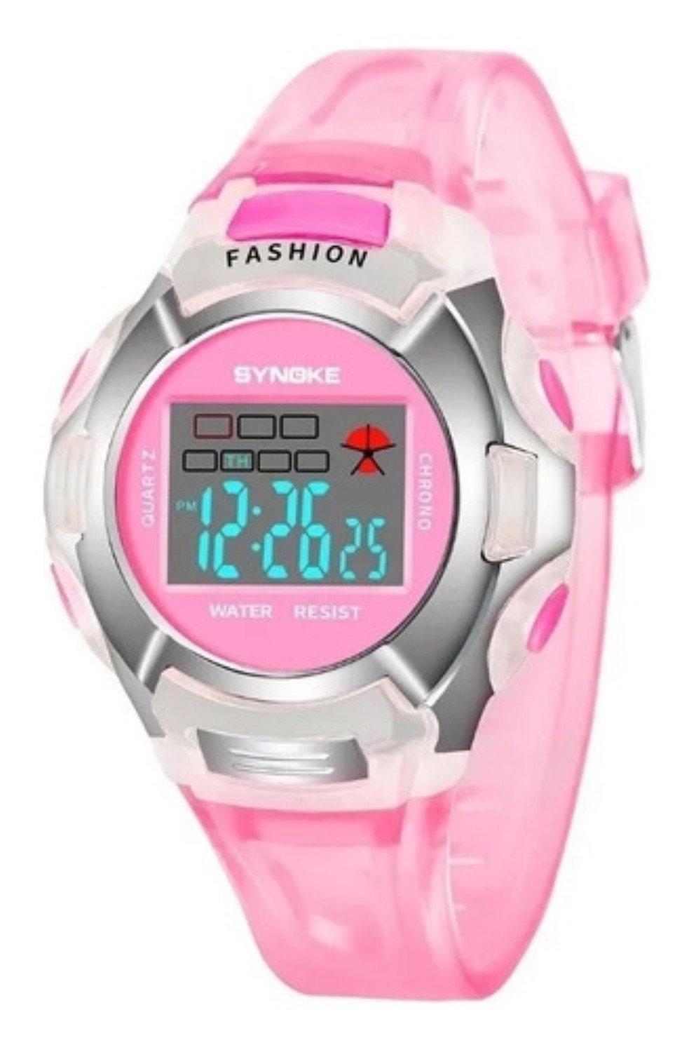 Reloj Infantil Led Ni&ntilde;a Cronometro Contra Agua ROSA image number null
